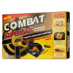Ловушки домики с приманкой от тараканов COMBAT Super Bait инсектицид, 6 шт. No Brand