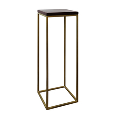 Подставка для цветов S12.shop КЛЕТ, каркас золото, столешница вишня