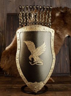 Каминный набор Щит-подставка Орел на 10 шампуров Арарат Shampurs
