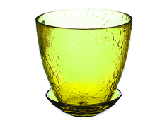 Цветочный горшок NiNaGlass Змейка 4840156563_ желтый
