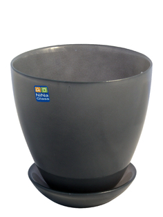 Цветочный горшок NiNaGlass 4840163095_ серый