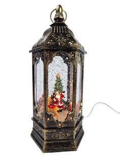 Новогодний светильник Merry Christmas Дед мороз и мишка в мешке 16475-1 белый теплый