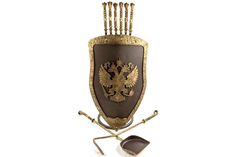 Каминный набор Щит-подставка Герб на 6 шампуров Эльбрус Shampurs