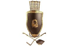 Каминный набор Щит-подставка Лев на 8 шампуров Эльбрус Shampurs