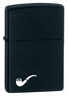 Зажигалка для трубок ZIPPO Pipe Black Matte, латунь/сталь, чёрная, матовая, 36x12x56 мм