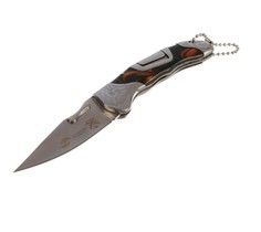 Складной нож Stinger с клипом, 165 мм, рукоять: нержавеющая сталь, дерево, подарочный бокс Bazar