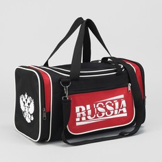 Сумка спортивная, на молнии, наружный карман, длинный ремень, цвет чёрный/красный Amen.