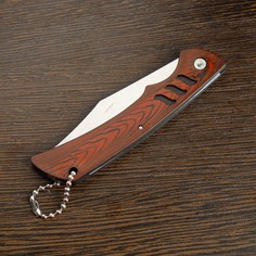 Нож перочинный, рукоять коричневая, 3 полосы (12 шт) No Brand