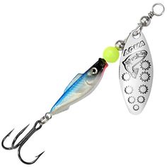 Блесна для рыбалки AQUA FISH LONG EXTRA-2 12,0g, цвет 06 (серебро), 1 штука