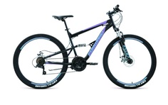 27,5 FORWARD RAPTOR 27,5 2.0 D (27,5" 18 ск. рост. 18") 2022, черный/фиолетовый, RBK22FW27
