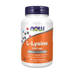 NOW L-Lysine 500 мг, 100 капс