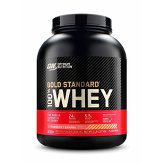 Optimum Nutrition 100% Whey Gold Standard, 2270 г, вкус: клубника-банан