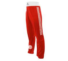 Брюки для кикбоксинга WAKO Full Contact Pants Punch Line красные (размер 170 см) Adidas