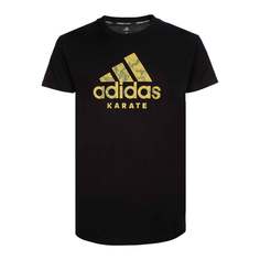 Футболка Badge of Sport T-Shirt Karate черно-золотая (размер L) Adidas