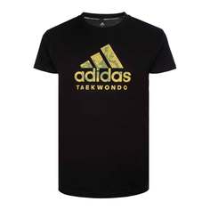 Футболка Badge of Sport T-Shirt Taekwondo черно-золотая (размер M) Adidas
