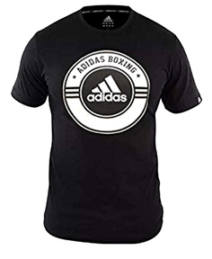 Футболка Combat Sport T-Shirt Boxing черно-белая (размер L) Adidas