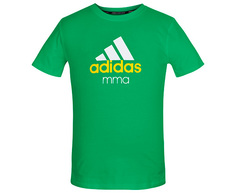 Футболка Community T-Shirt MMA зелено-белая (размер 2XL) Adidas