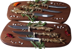 Комплект ножей для грибника Звери (Цельное литье) Shampurs