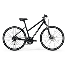 Велосипед Мerida Crossway 100 женский, L-55, глянцевый чёрный с матовым серебром Merida