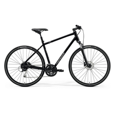 Велосипед Мerida Crossway 100 мужской, L-55, глянцевый, чёрный с матовым серебром Merida