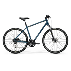 Велосипед Мerida Crossway 100 мужской, XL-59, синий с серебристо-лаймовым Merida