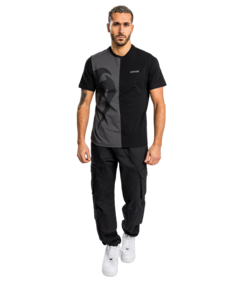 Футболка Venum Tecmo Giant Split T-shirt, р.M, черный, серый