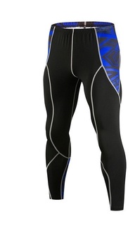 Компрессионные штаны Puncher Black Blue Line 50-L