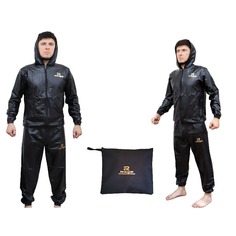 Костюм-сауна (весогонка) Rage с капюшоном черный 50-L Puncher