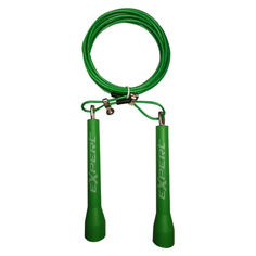 Скакалка скоростная EXPERT X-Rope 03B (Зеленый, 85 гр, 300 см, нейлон,металл)