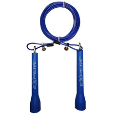 Скакалка скоростная EXPERT X-Rope 03B (Синий, 85 гр, 300 см, нейлон,металл)