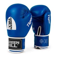 BGT-2010a-EU-1 Боксерские перчатки TIGER одобренные AIBA синие 12 oz Green Hill