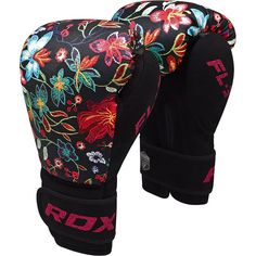 Боксёрские перчатки RDX FL-3 Floral Black 10 oz