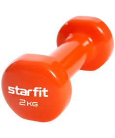 Гантель виниловая Starfit Db-101 2 кг, оранжевый