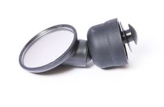 Зеркало круглое 1,5" панорам. 3 степ. свободы торц. крепление черное Mark19