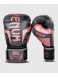 Перчатки боксерские Venum Elite Black/Pink Gold (10 унций)
