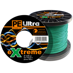 Плетеный Шнур Для Рыбалки Aqua Pe Ultra Extreme 2,00mm (Цвет Зеленый) 100m