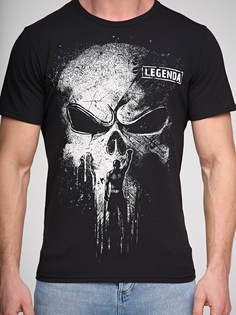 Футболка Legenda Череп Каратель черный XS