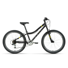 Велосипед подростковый горный Forward Unit 24 1.0 рама 12" черно-желтый