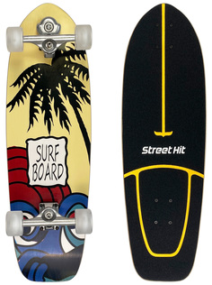 Скейтборд деревянный Street Hit SurfSkate Сёрфскейт SURFBOARD со светящимися колесами