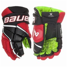 Перчатки хоккейные BAUER Vapor 3X S22 JR 1059964 (11 / черный-красный) Бауэр