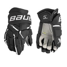 Перчатки хоккейные BAUER Supreme Mach S23 SR 1061895 (14 / черный-белый) Бауэр
