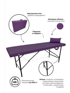 Массажный стол BeautyMedCompany, фиолетовый