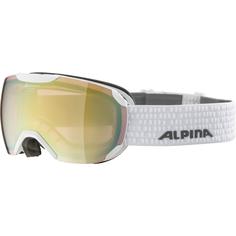 Маска горнолыжная Alpina Pheos S QV white gloss линза mirror gold