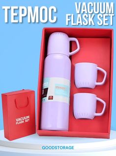 Термос Vacuum Flask Set 1 литр, фиолетовый No Brand