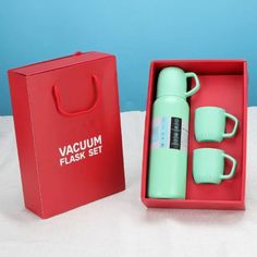Термос Vacuum Flask Set 1 литр, зеленый No Brand