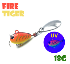 Тейл-Спиннер Uf-Studio Hurricane 18g #Fire Tiger