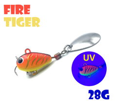 Тейл-Спиннер Uf-Studio Hurricane 28g #Fire Tiger