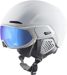 Горнолыжный шлем Alpina Alto Q-Lite white matt blue revo, 23/24, m, Белый