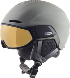 Горнолыжный шлем Alpina Alto Q-Lite moon-grey matt gold mirror, 23/24, m, Серый