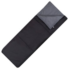 Спальник-одеяло, 200х75 см, до -10 °С черный No Brand